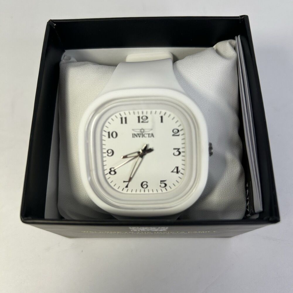 Invicta Celestial Women's 45.3mm White Silicone Quartz Watch White Dial